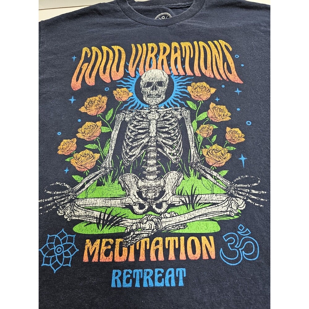Dom Blue Good Vibrations Skeleton Tshirt Medium.